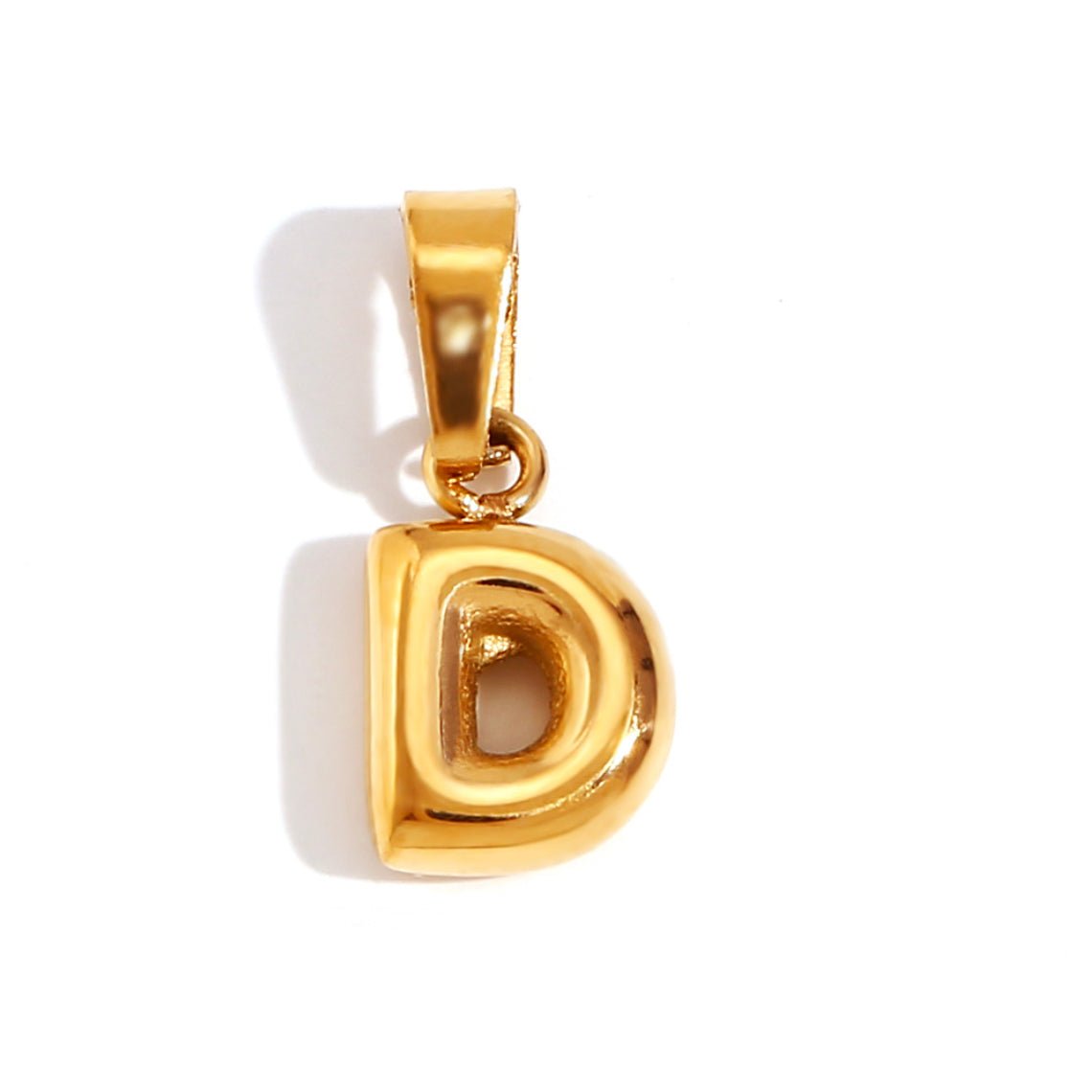 Softly Rounded Initial Letter Necklace