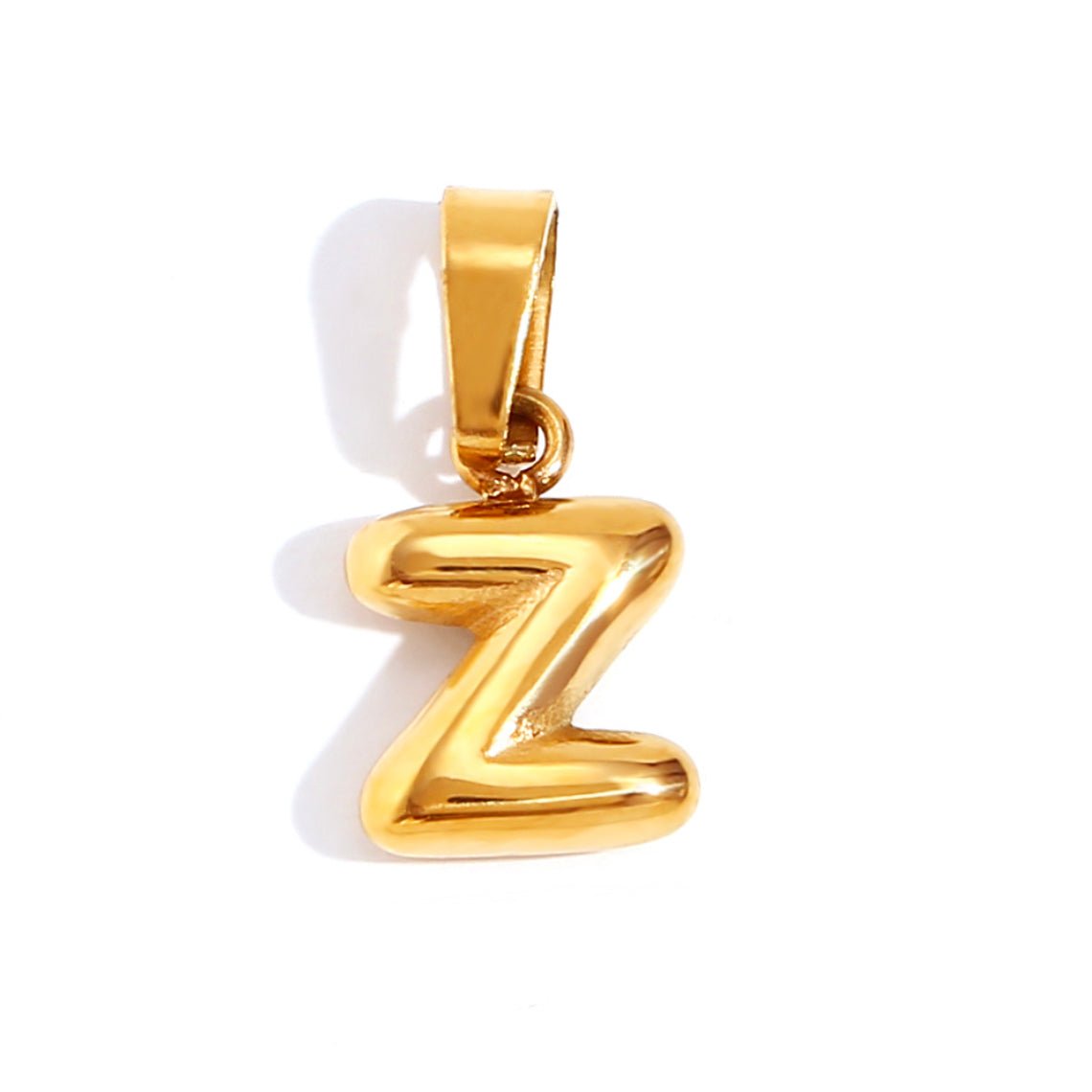 Softly Rounded Initial Letter Necklace
