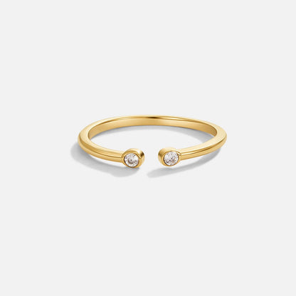 Cali Crystal Line Gold-Tone Slim Ring