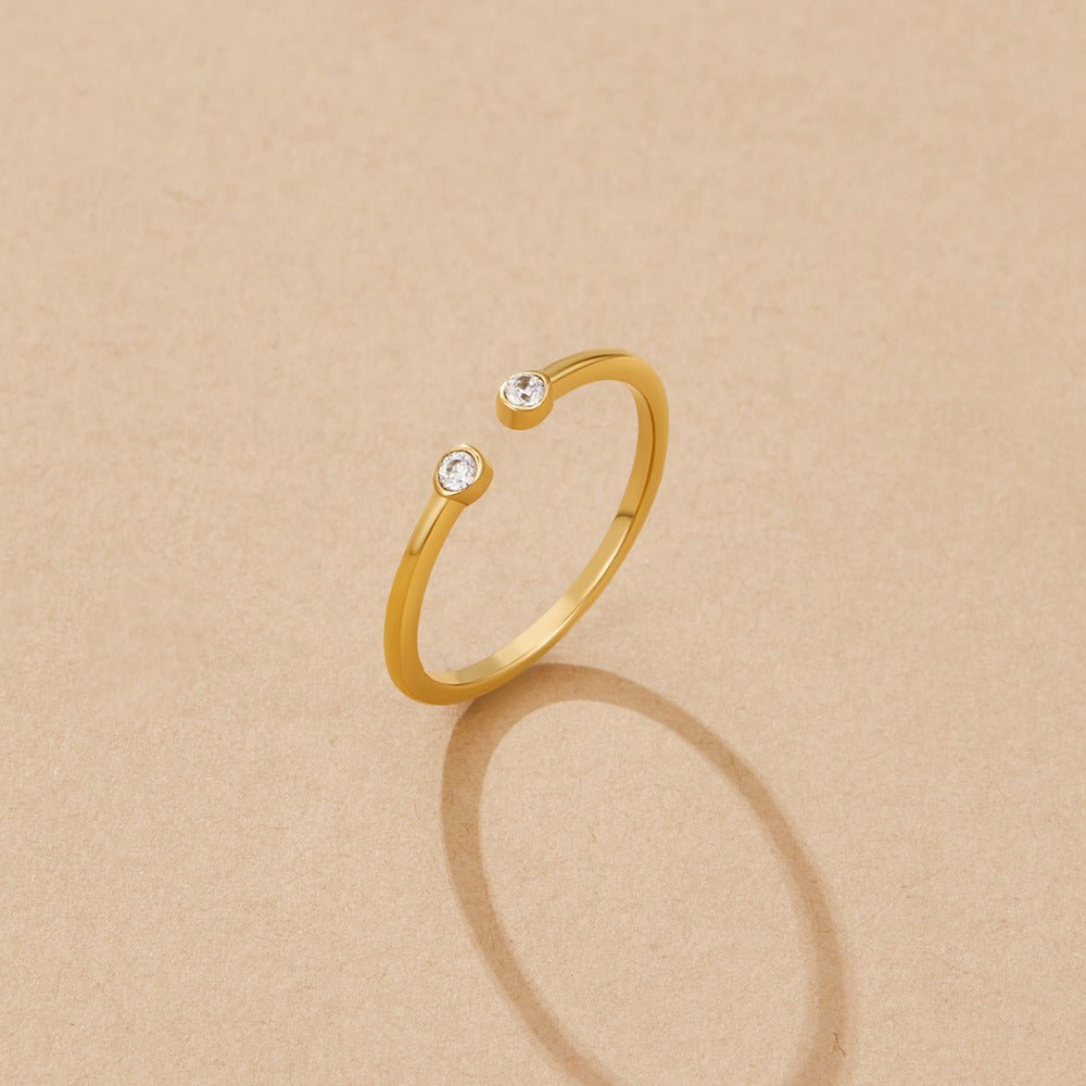 Cali Crystal Line Gold-Tone Slim Ring