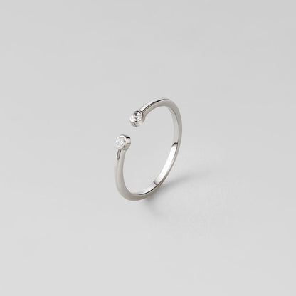 Cali Slim Silver-Tone Ring Lit with Crystals