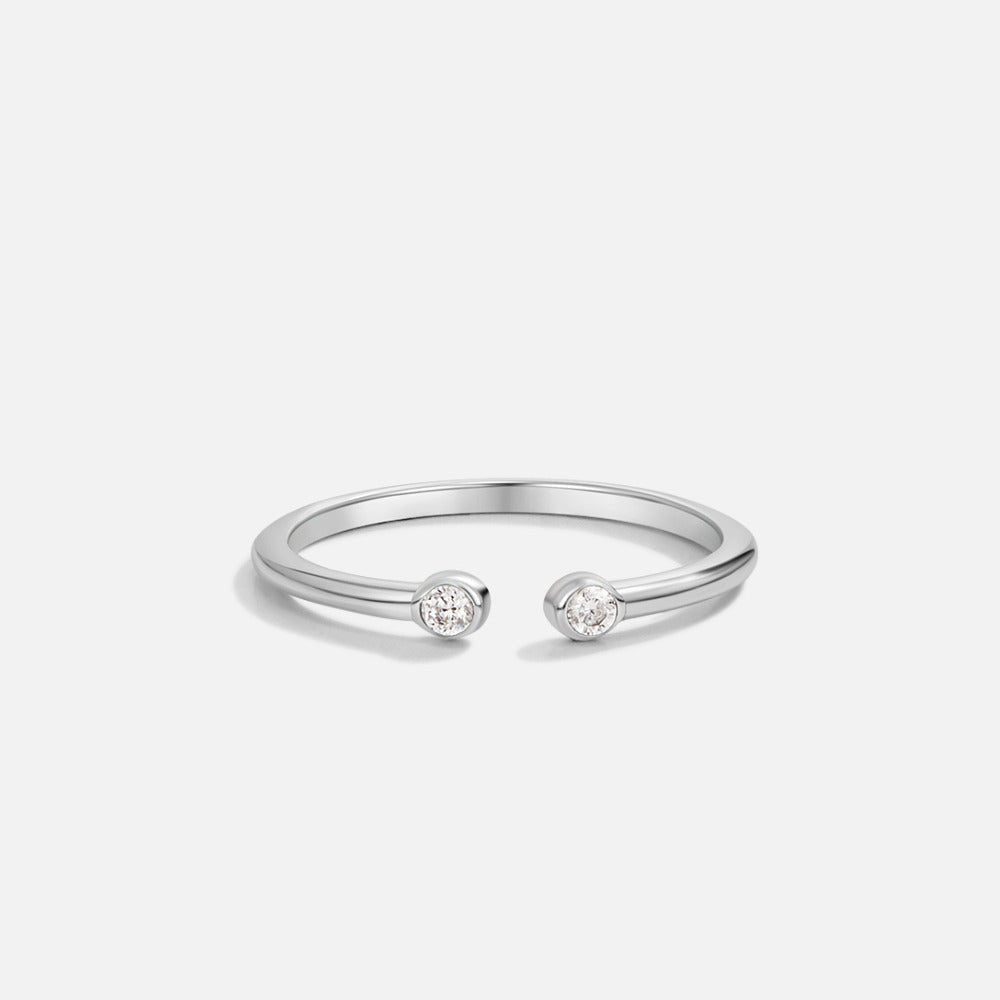 Cali Slim Silver-Tone Ring Lit with Crystals