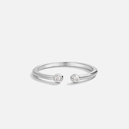 Cali Slim Silver-Tone Ring Lit with Crystals