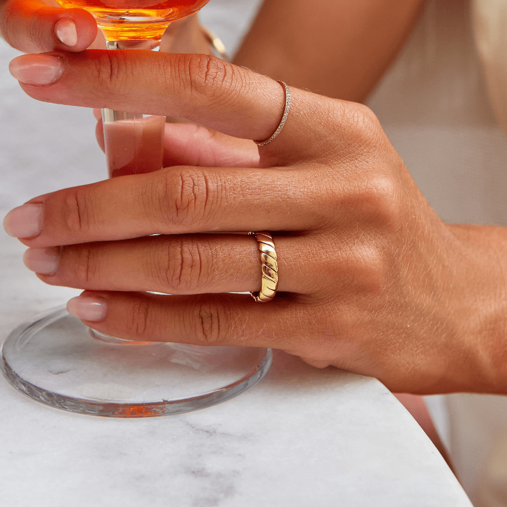 Calira Fine Strand Looped Infinity Ring