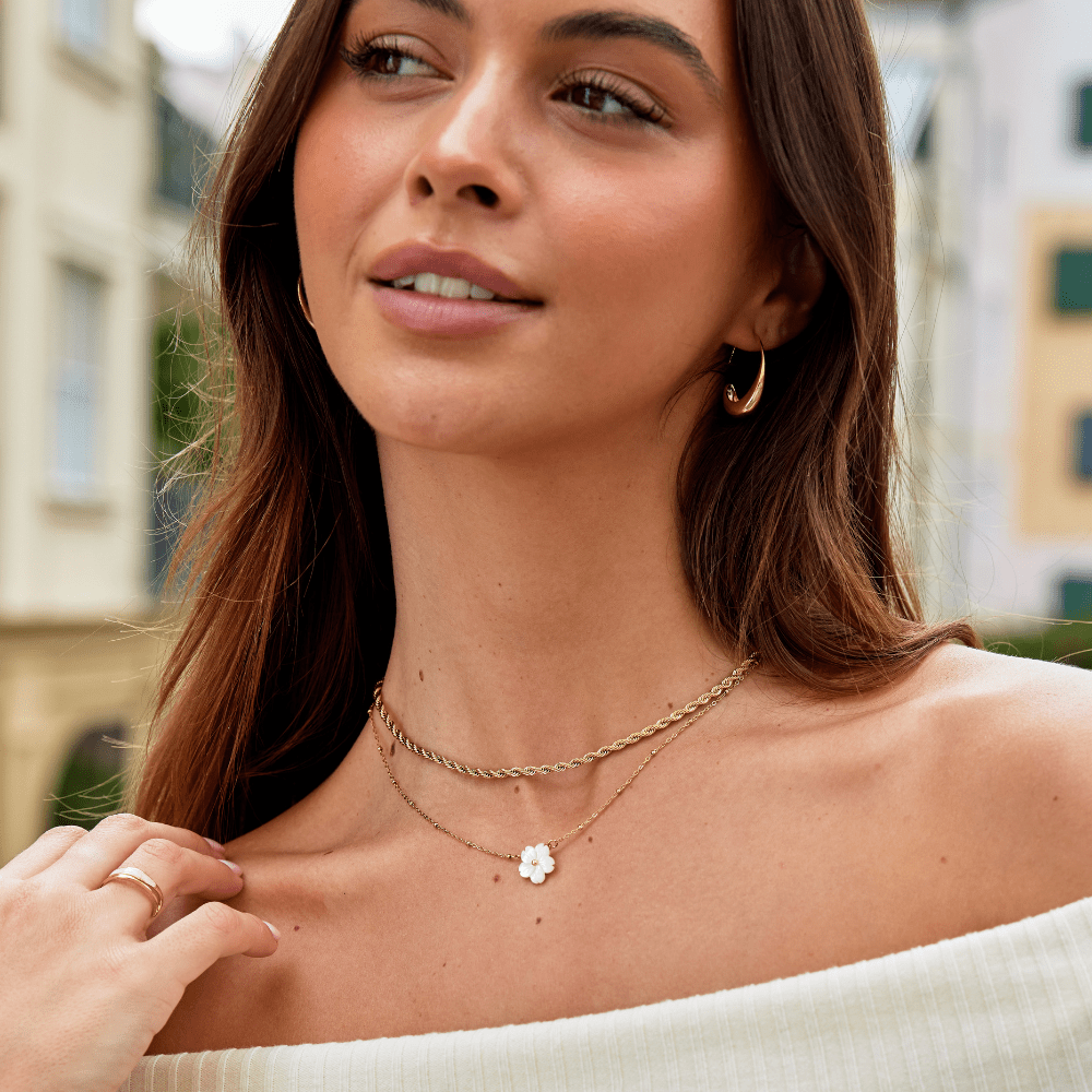 Calla Softly Twisted Link Gold-Tone Necklace