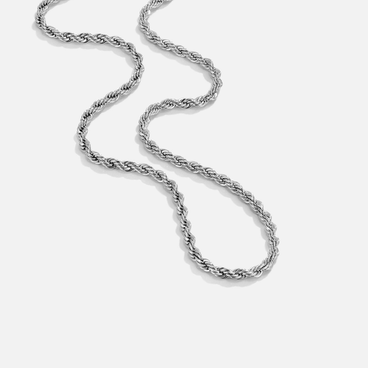 Calla Rope Twist Silver-Tone Necklace