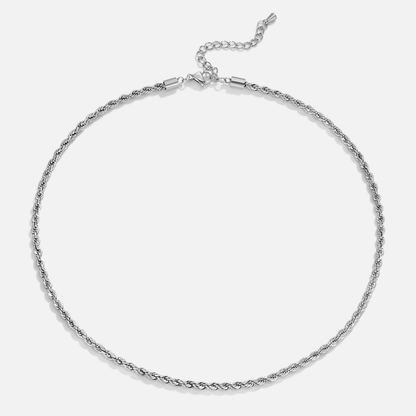 Calla Rope Twist Silver-Tone Necklace