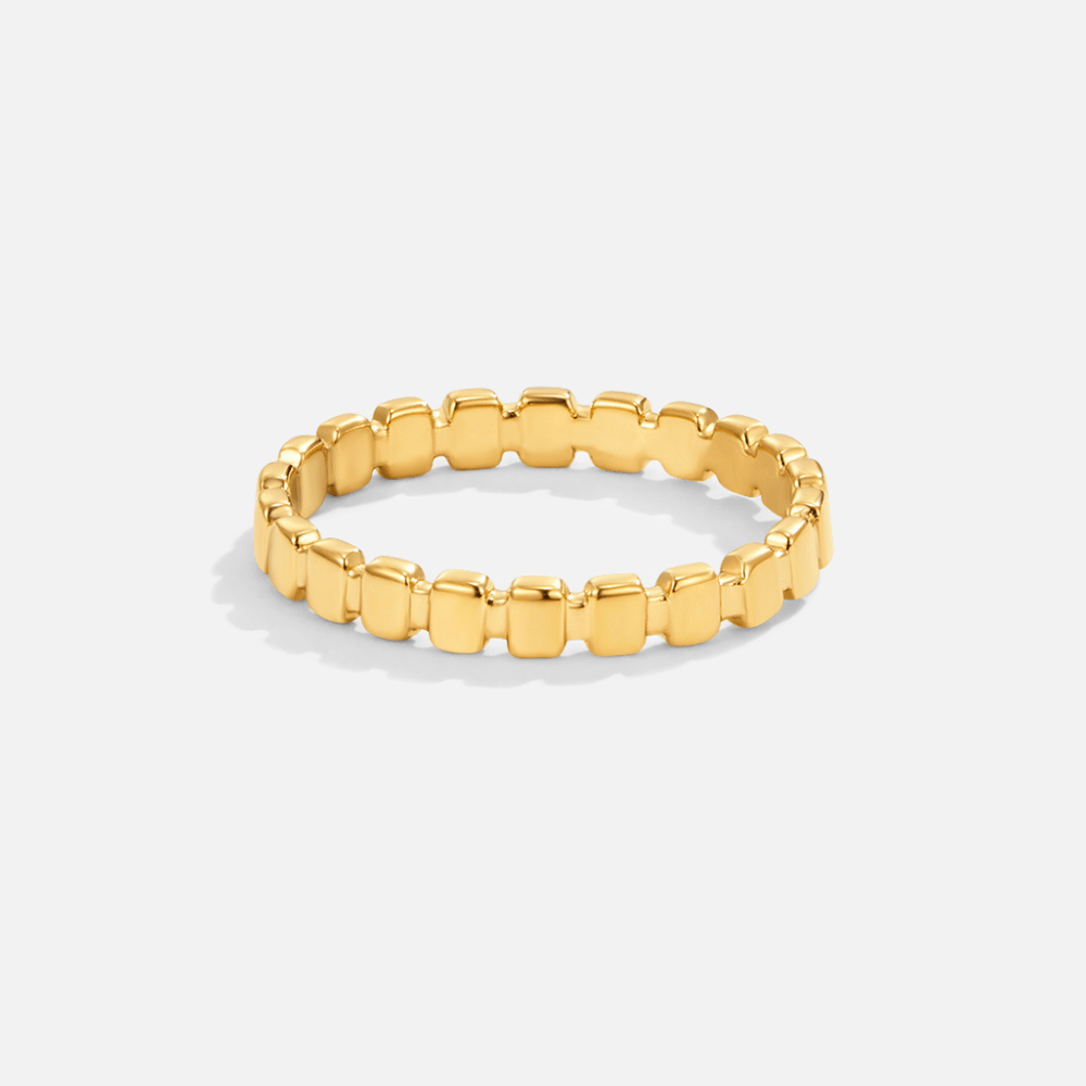 Callie Plain Gold-Tone Stacking Band Ring