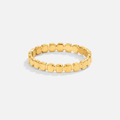 Callie Plain Gold-Tone Stacking Band Ring