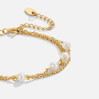 Callie Double Strand Pearl Bracelet