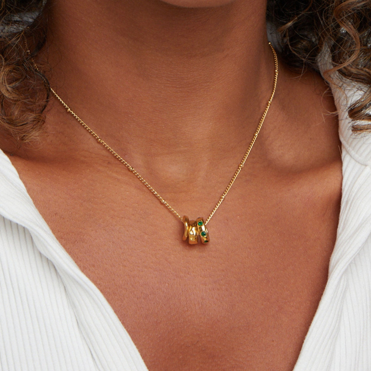 Camilla Plain Drop Pendant Necklace