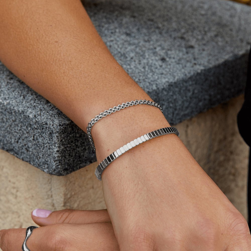 Capri Cool Silver-Tone Link Bracelet