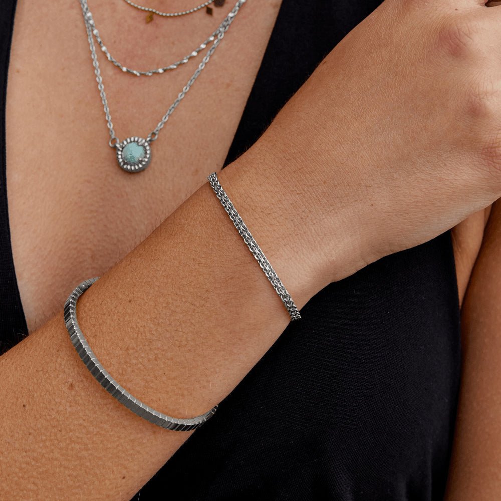 Capri Cool Silver-Tone Link Bracelet