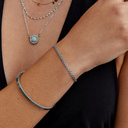 Capri Cool Silver-Tone Link Bracelet