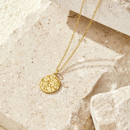 Celeste Smooth Disc Gold-Tone Pendant Necklace