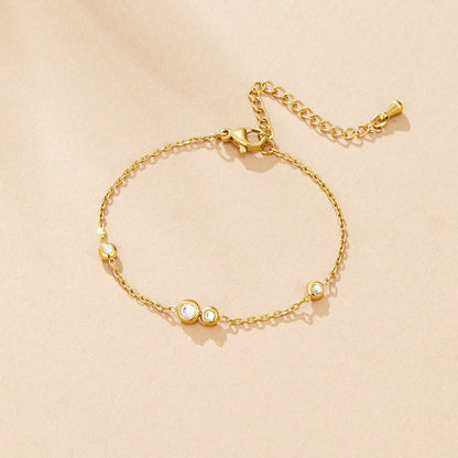 Celina Fine Chain Crystal Bracelet