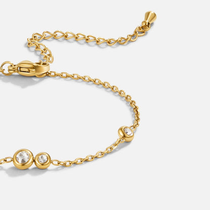 Celina Fine Chain Crystal Bracelet
