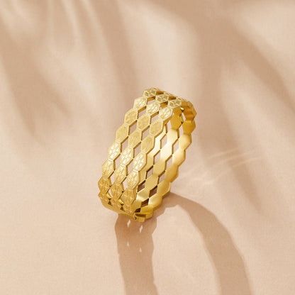 Celine Angled Gold-Tone Bangle