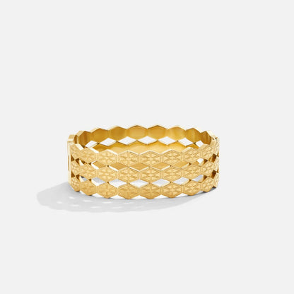 Celine Angled Gold-Tone Bangle