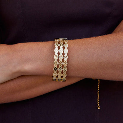 Celine Angled Gold-Tone Bangle