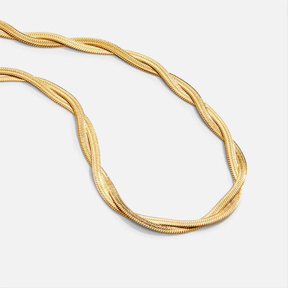 Chiara Turning Snake Chain Collar Necklace
