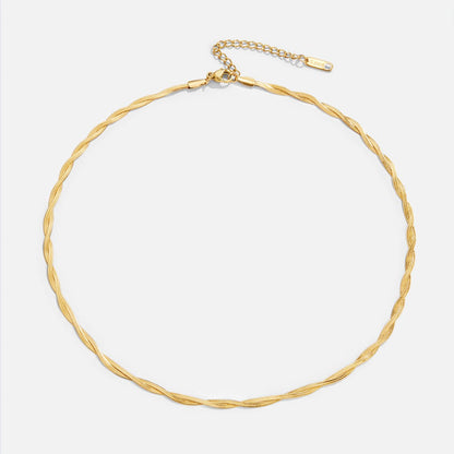 Chiara Turning Snake Chain Collar Necklace