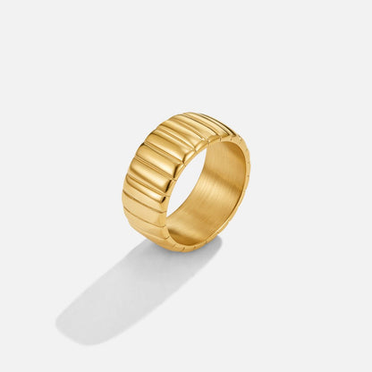 Calira Wide Weighted Gold-Tone Band Ring