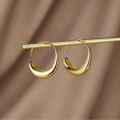 Lightweight Everyday Drop Hoop Earrings