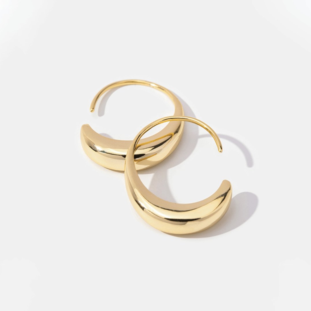 Lightweight Everyday Drop Hoop Earrings