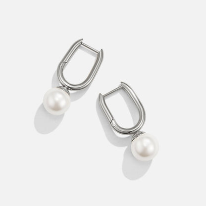 Cora Pearl Finished Silver-Tone Hoop Earrings