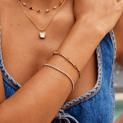 Cordelia Crystal Line Gold-Tone Bracelet
