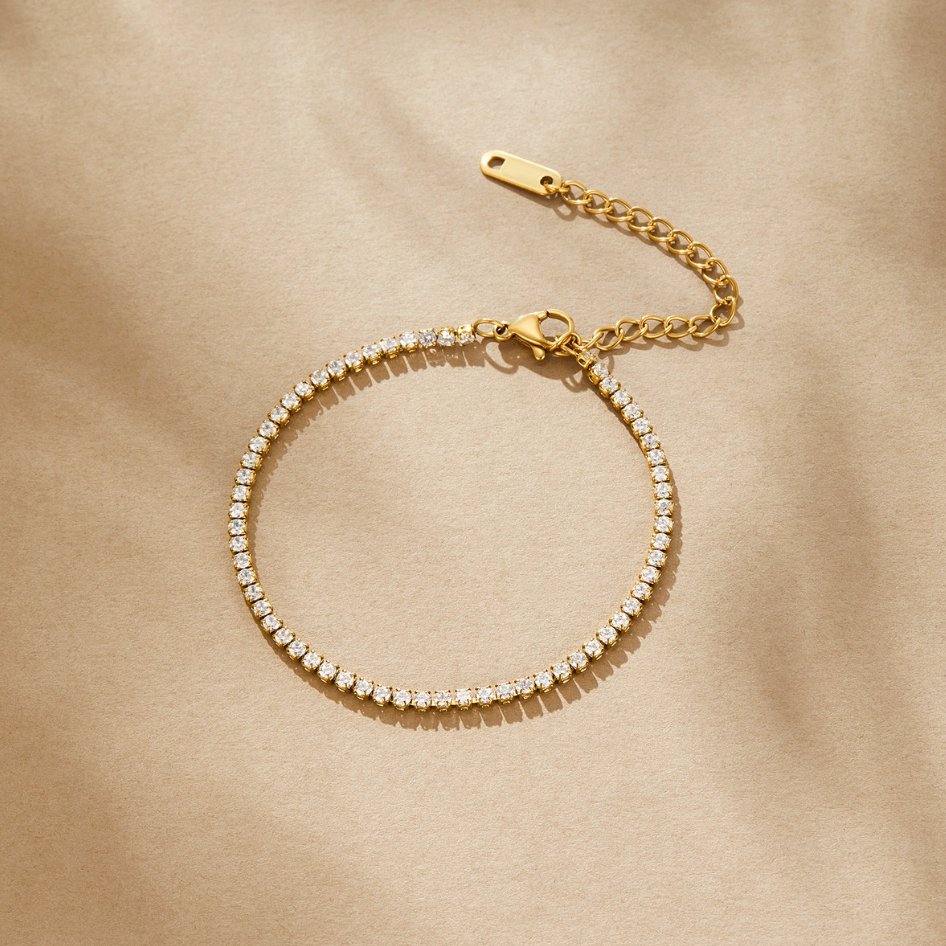 Cordelia Crystal Line Gold-Tone Bracelet
