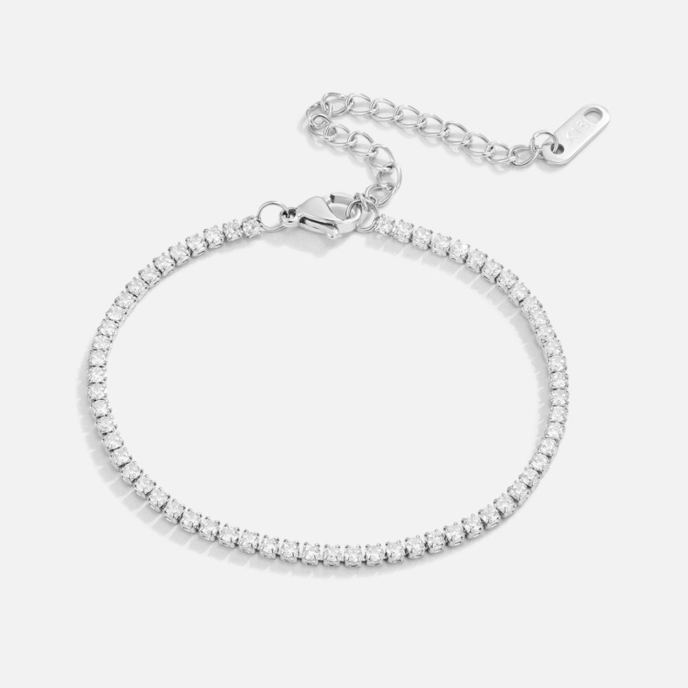 Cordelia Cubic Zirconia Silver-Tone Line Bracelet
