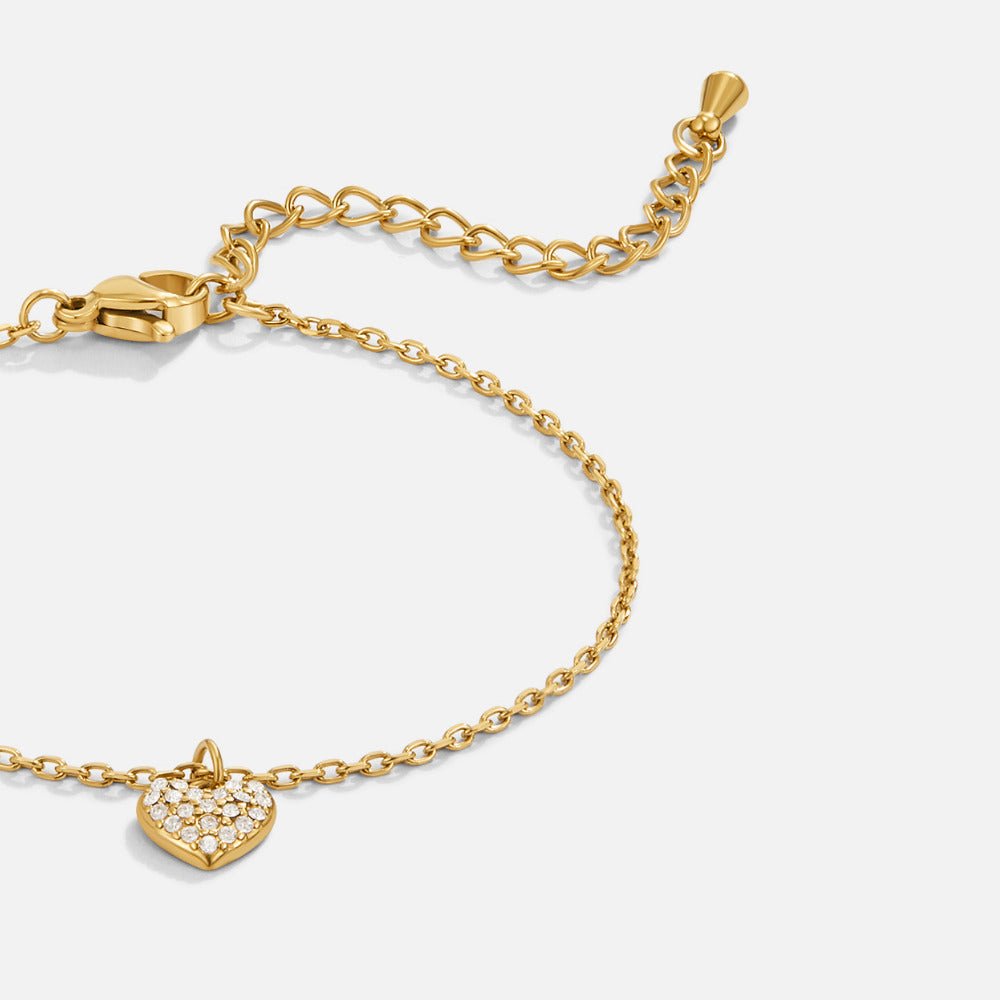 Small Heart Charm Bracelet