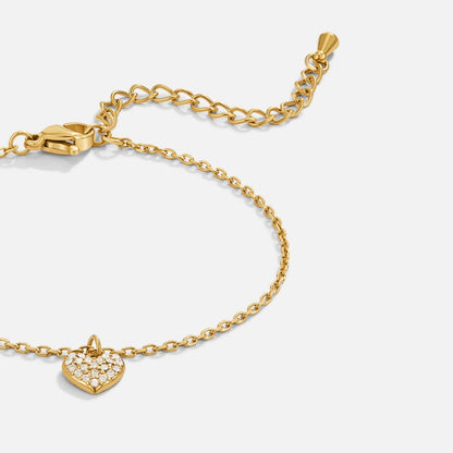 Small Heart Charm Bracelet
