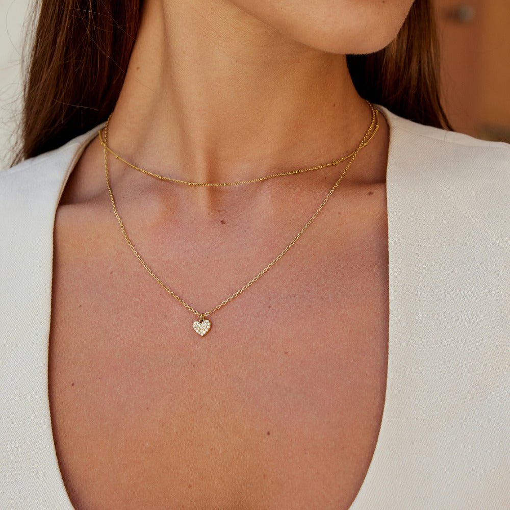 Sweetheart Small Heart Charm Chain Necklace