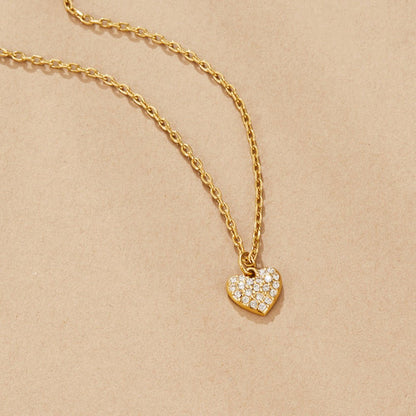 Sweetheart Small Heart Charm Chain Necklace