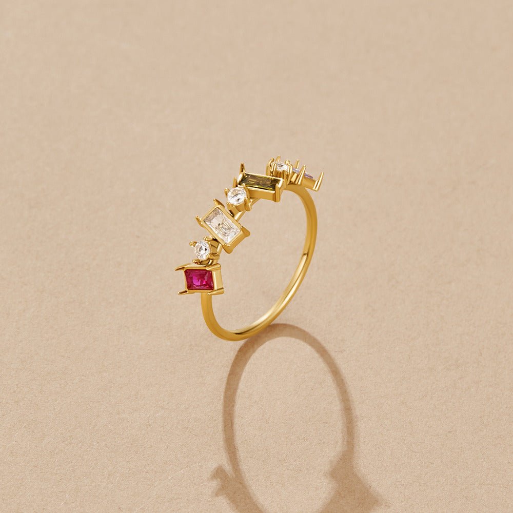 Adeline Slim Crystal Set Band Ring