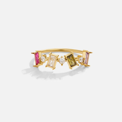 Adeline Slim Crystal Set Band Ring