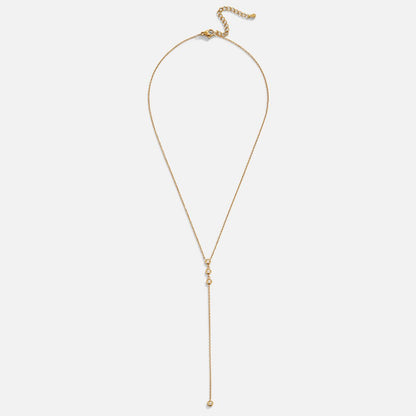 Eve Crystal-Tipped Lariat Necklace