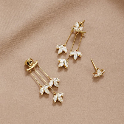 Lotus Waterfall Earrings in Cascading Crystal