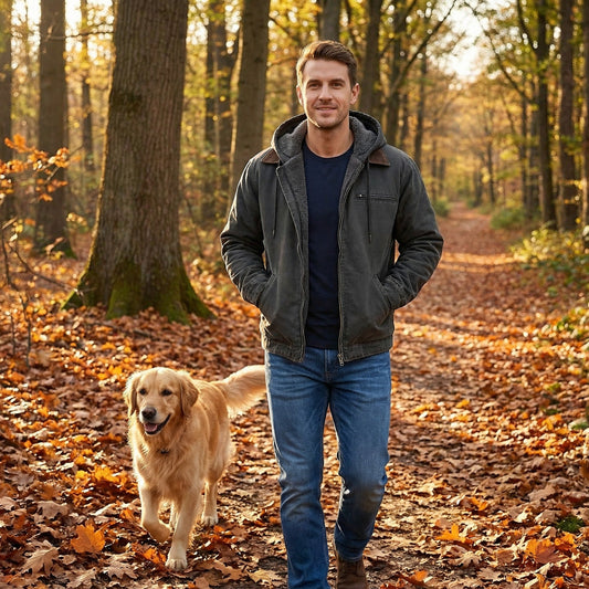 Men's Fleece Zip Hooded Jacket – Relaxed Everyday Fit