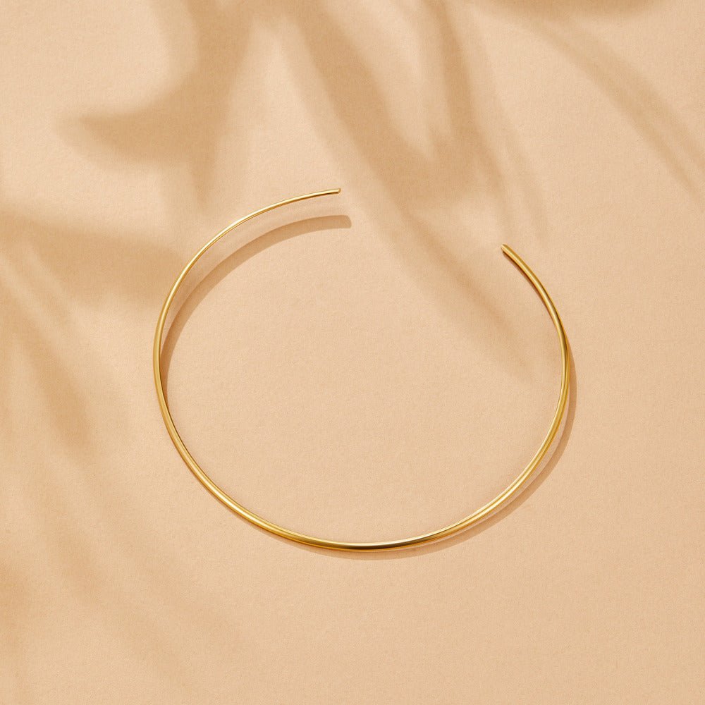Slim Fitted Gold-Tone Collar Necklace