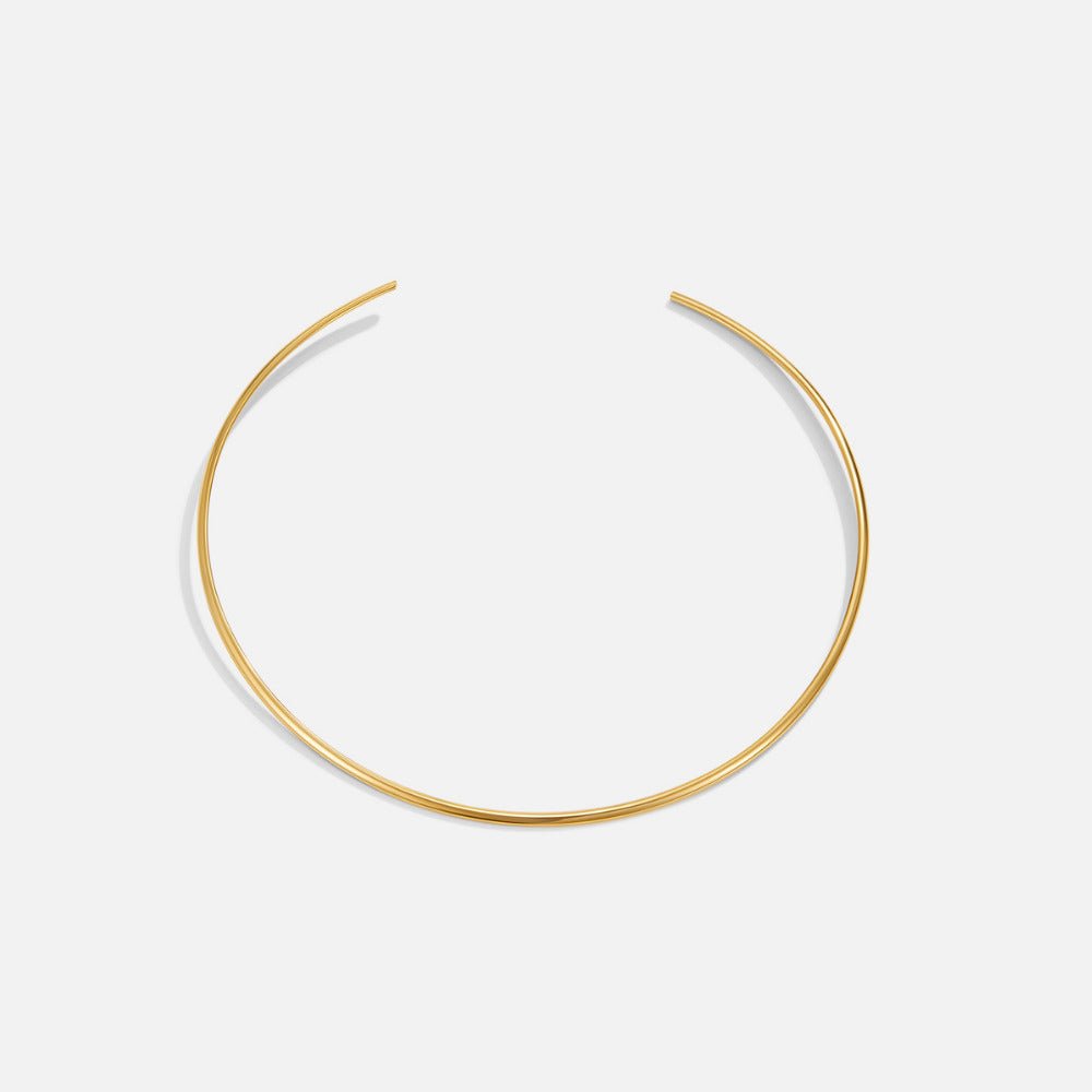 Slim Fitted Gold-Tone Collar Necklace