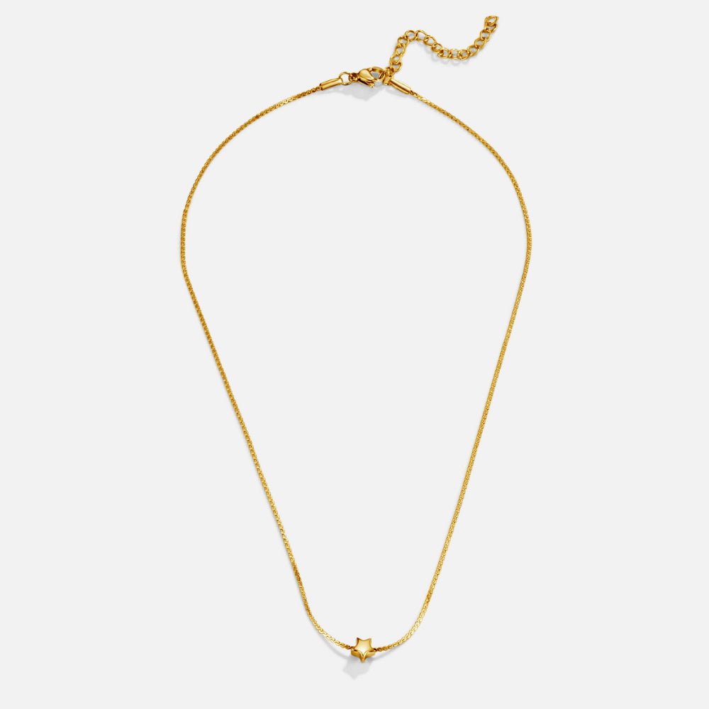 Small Star Charm Gold-Tone Chain Necklace