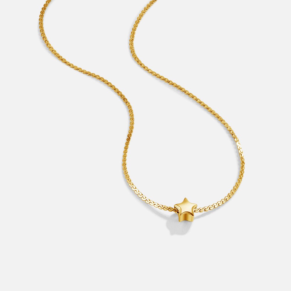 Small Star Charm Gold-Tone Chain Necklace