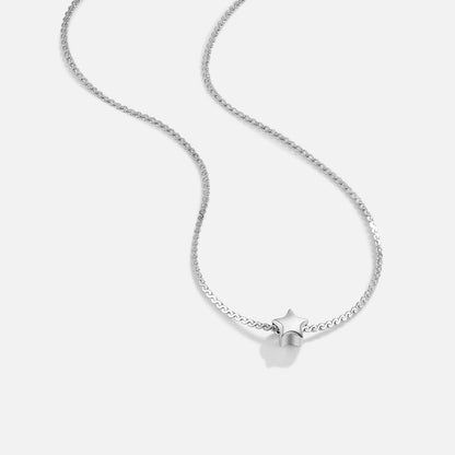 Small Star Charm Silver-Tone Chain Necklace