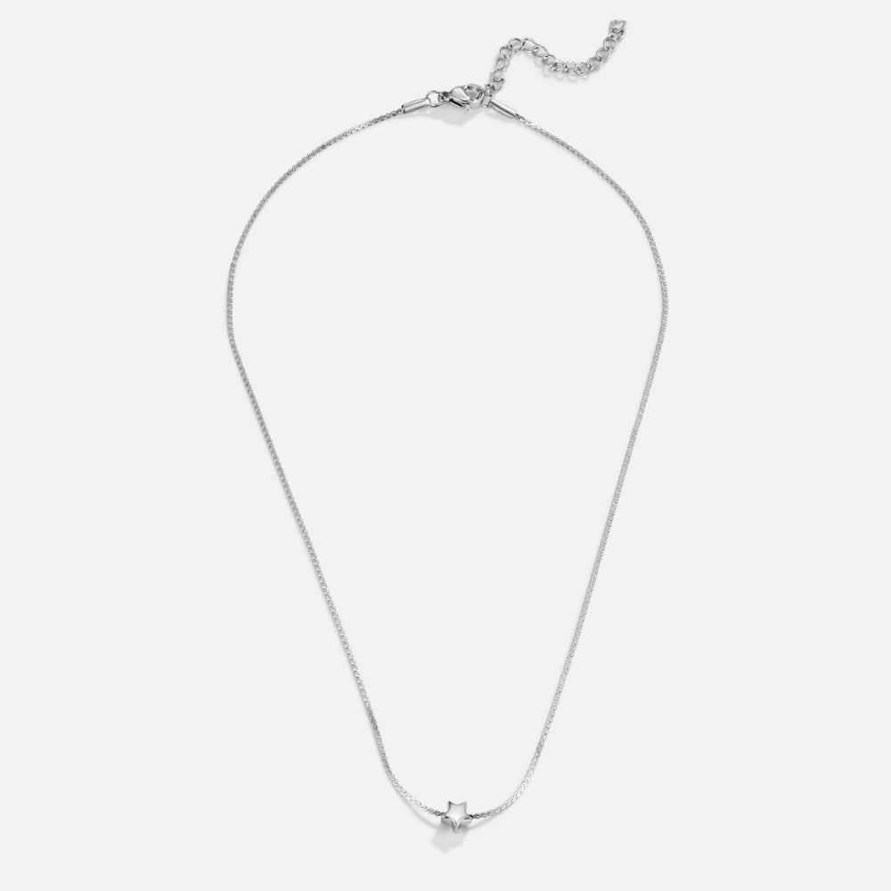 Small Star Charm Silver-Tone Chain Necklace