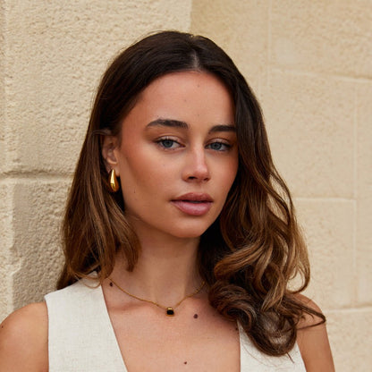 Dakota Smooth Polished Gold-Tone Drop Earrings