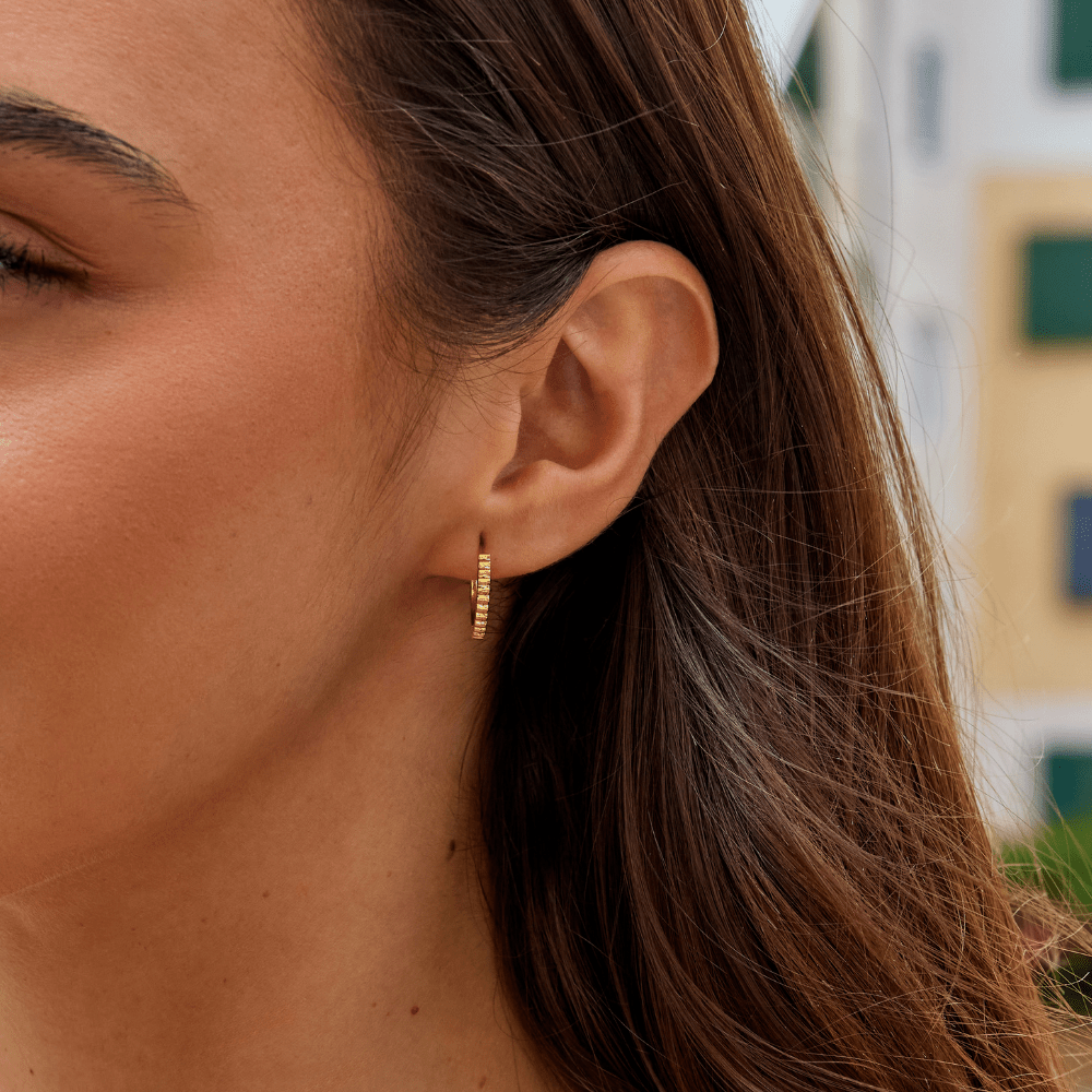 Dakota Snug Fitting Little Huggie Hoop Earrings